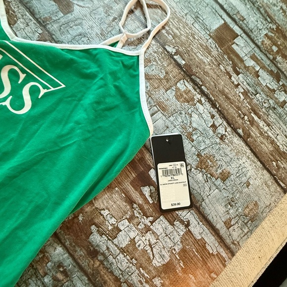 GUESS Vibrant Green Bodysuit with White Accents - Picture 2 of 4